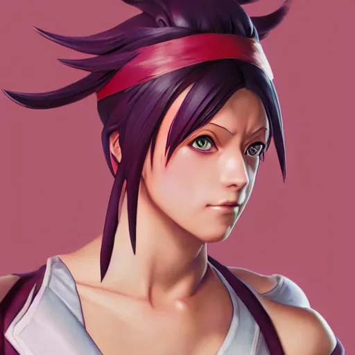 Image similar to sakura haruno as a street fighter character, cg animation, capcom, realistic, character select portrait, by artgerm, greg rutkowski, alphonse mucha, 3 d