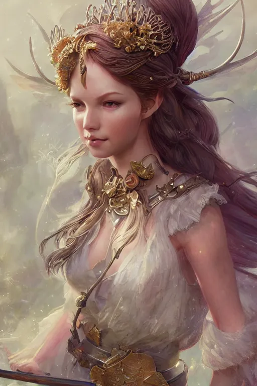 Image similar to fairy princess, highly detailed, d & d, fantasy, highly detailed, digital painting, trending on artstation, concept art, sharp focus, illustration, art by artgerm and greg rutkowski and fuji choko and viktoria gavrilenko and hoang lap