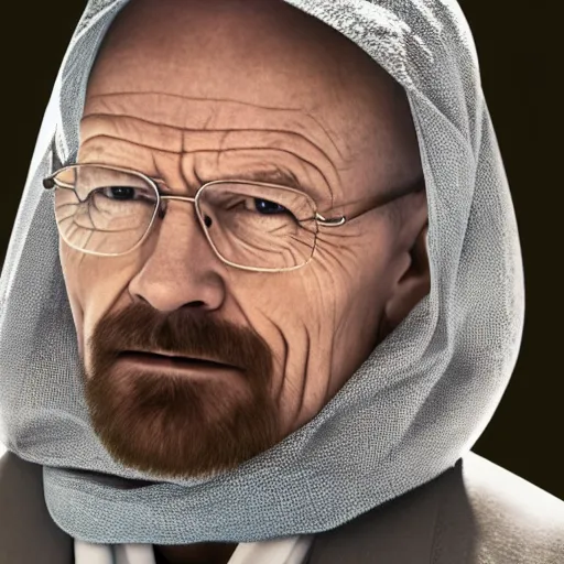 Prompt: walter white wearing a hijab, 4 k image