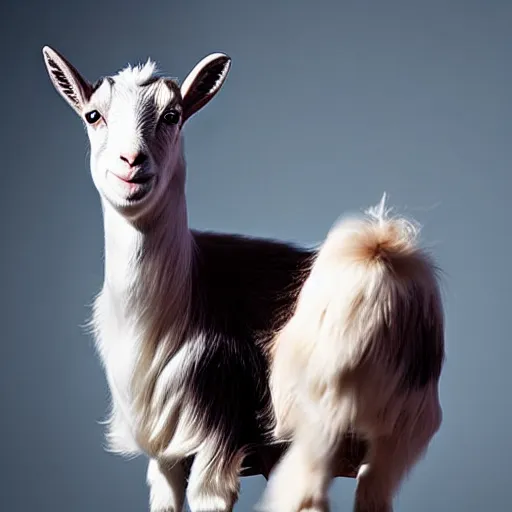 Image similar to a goat - cat - hybrid, animal photography
