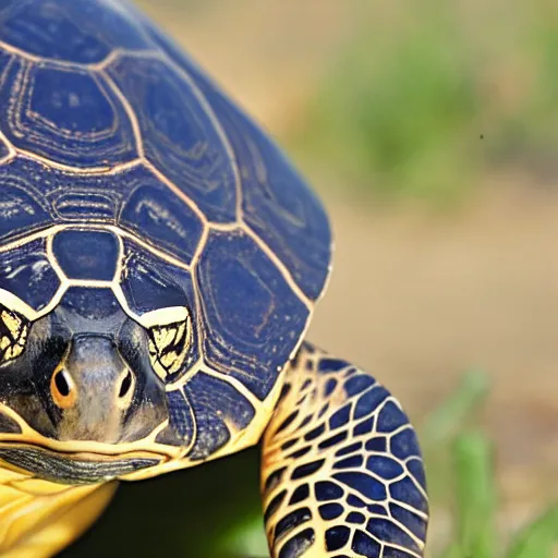 Image similar to turtle and viper hybrid, very long with multiple pairs of legs and segmented shell along length of its body