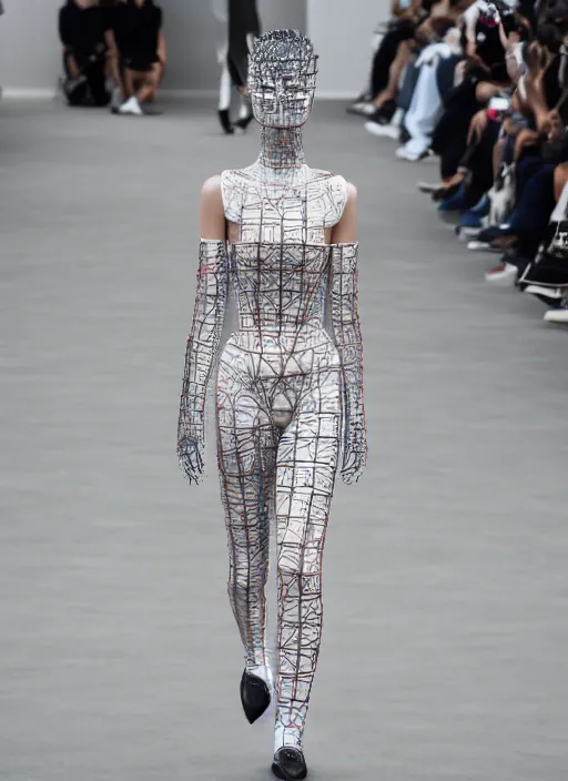 Prompt: hyperrealistic and heavy detailed balenciaga runway show of hellraiser, leica sl 2 5 0 mm, vivid color, high quality, high textured, real life