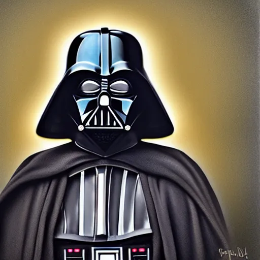 Image similar to Darth John Candy, painterly style