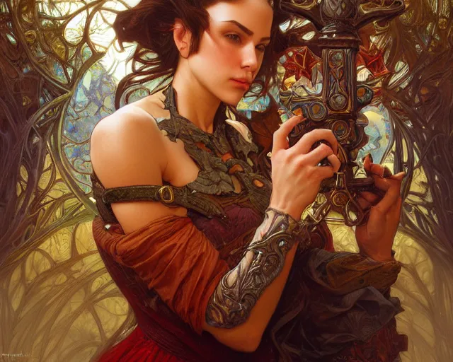 Image similar to photography of michael cheval, deep focus, d & d, fantasy, intricate, elegant, highly detailed, digital painting, artstation, concept art, matte, sharp focus, illustration, hearthstone, art by artgerm and greg rutkowski and alphonse mucha