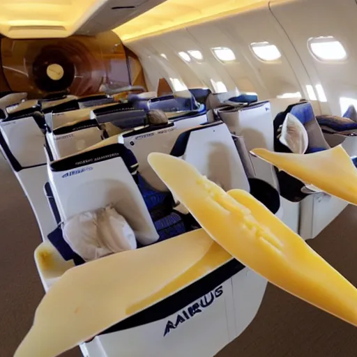 Image similar to Airbus a380 made of cheese