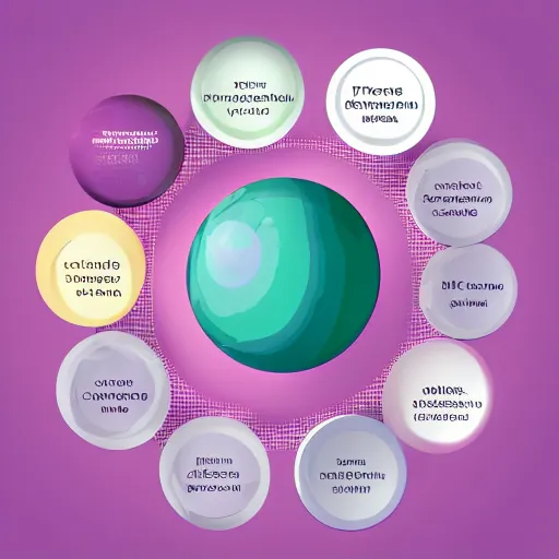 Image similar to futuristic screen depicting a planet with purple continents, labels and info onscreen, infographic style, sci fi infographic