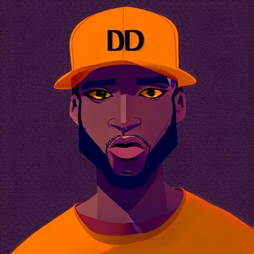 Image similar to 2 d character design, male rapper, vector art, digital art, portrait, 4 k, 8 k, sharp focus, smooth, illustration, concept art, music artist