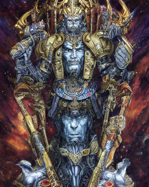 Image similar to the god - emperor by john blanche