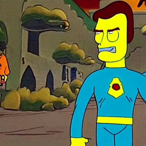 Prompt: a film still of 'Radioactive Man 2: Bring On The Sequel' (2012)