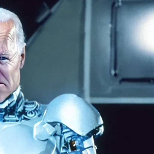 Prompt: film still of joe biden as mr. freeze.