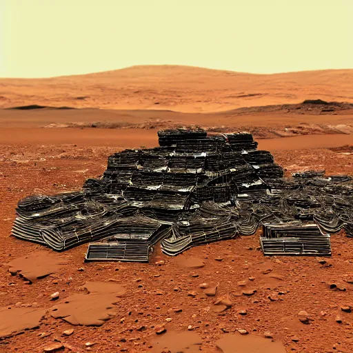 Prompt: photorealistic 8k render pile of atari cartridges on mars-n 9