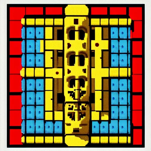 Image similar to hellraiser puzzle box, pixelart