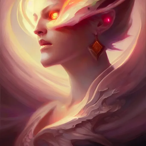 Image similar to a portrait of a beautiful emanation, art by pete mohrbacher and wlop and artgerm, digital art, highly detailed, intricate, fantasy, sharp focus, Trending on Artstation HQ, deviantart, unreal engine 5, 4K UHD image