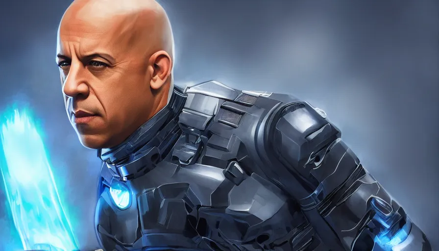 Image similar to Vin Diesel is Reed Richards from the Fantastic Four, hyperdetailed, artstation, cgsociety, 8k