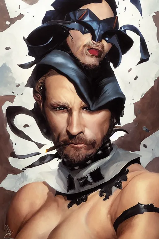 Image similar to portrait of the edge skunk commander wearing heath coronet by artgerm and Craig Mullins, James Jean, Andrey Ryabovichev, Mark Simonetti and Peter Morbacher 16k