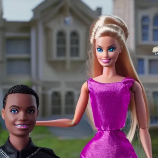 Prompt: barbie and the diamond castle live action remake, 4 k, film still, live action, realistic, human, actress
