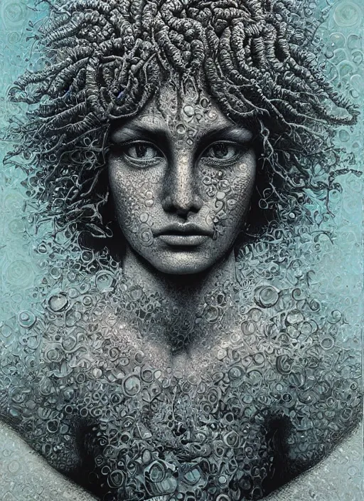 Image similar to Water goddess painting by Dan Hillier, trending on artstation, artstationHD, artstationHQ, 4k, 8k