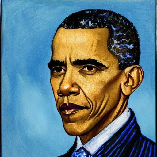 Prompt: a perfect fusion of Barack Obama and Joe Biden, style of Vincent Van Gogh, presidential fusion, mix of Biden and Obama, presidential cross, portrait, oil painting by Van Gogh, 4k photograph of painting