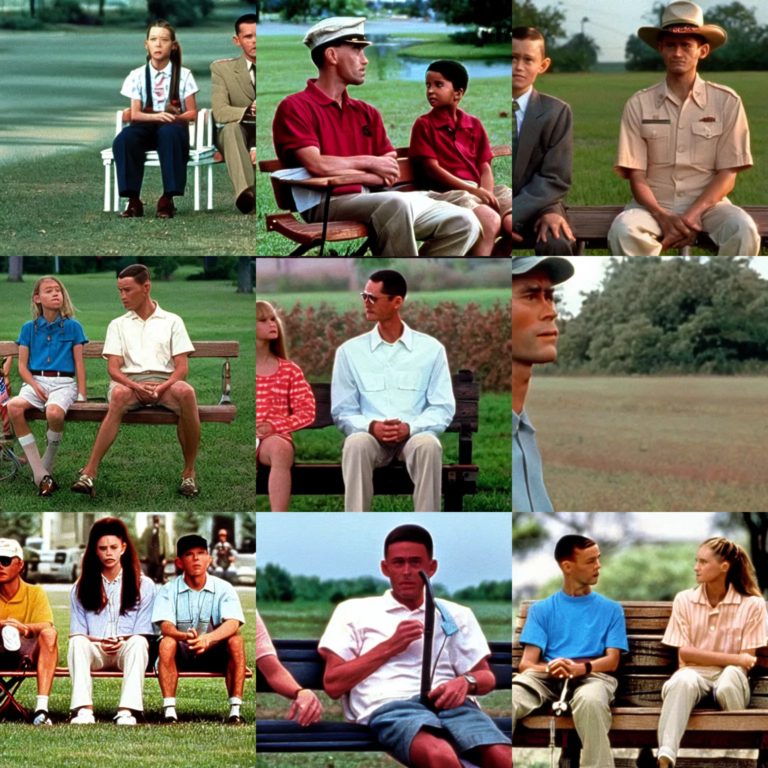 Prompt: a still from forrest gump ( 1 9 9 4 )