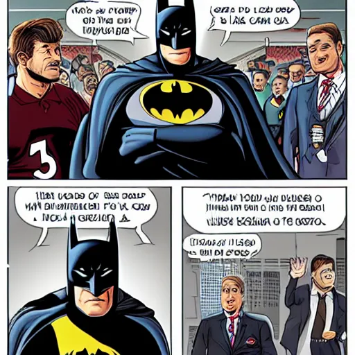 Prompt: Batman as a football manager