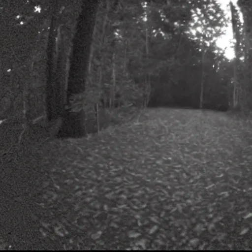 Image similar to scary creature caught on nightvision trailcam footage