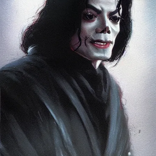 Image similar to michael jackson as emperor palpatine, ultra realistic face and body dimensions, by greg rutkowski, pinterest