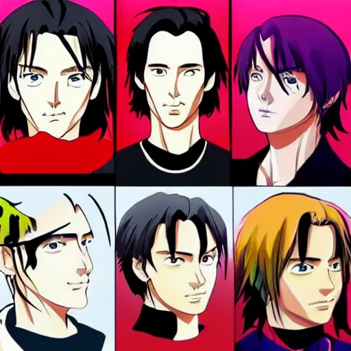 Image similar to Keanu Reeves anime style