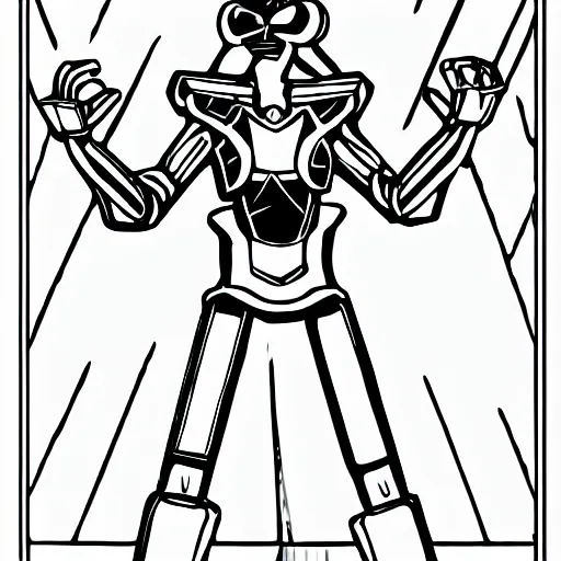 Prompt: mettaton ex undertale coloring page