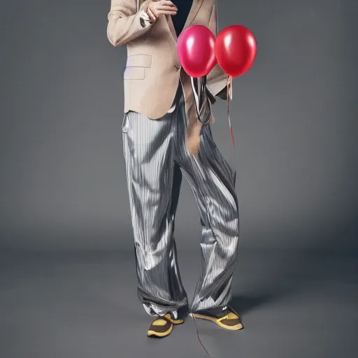 Image similar to photo of man with stupid looking balloon pants