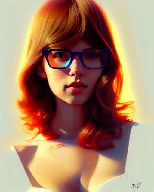 Prompt: hyper - realistic portrait of a pop art girl, dynamic wavy hair, perspective body anatomy, detailed designs, digital painting, 4 k, by ilya kuvshinov, by greg rutkowski, atmospheric lighting