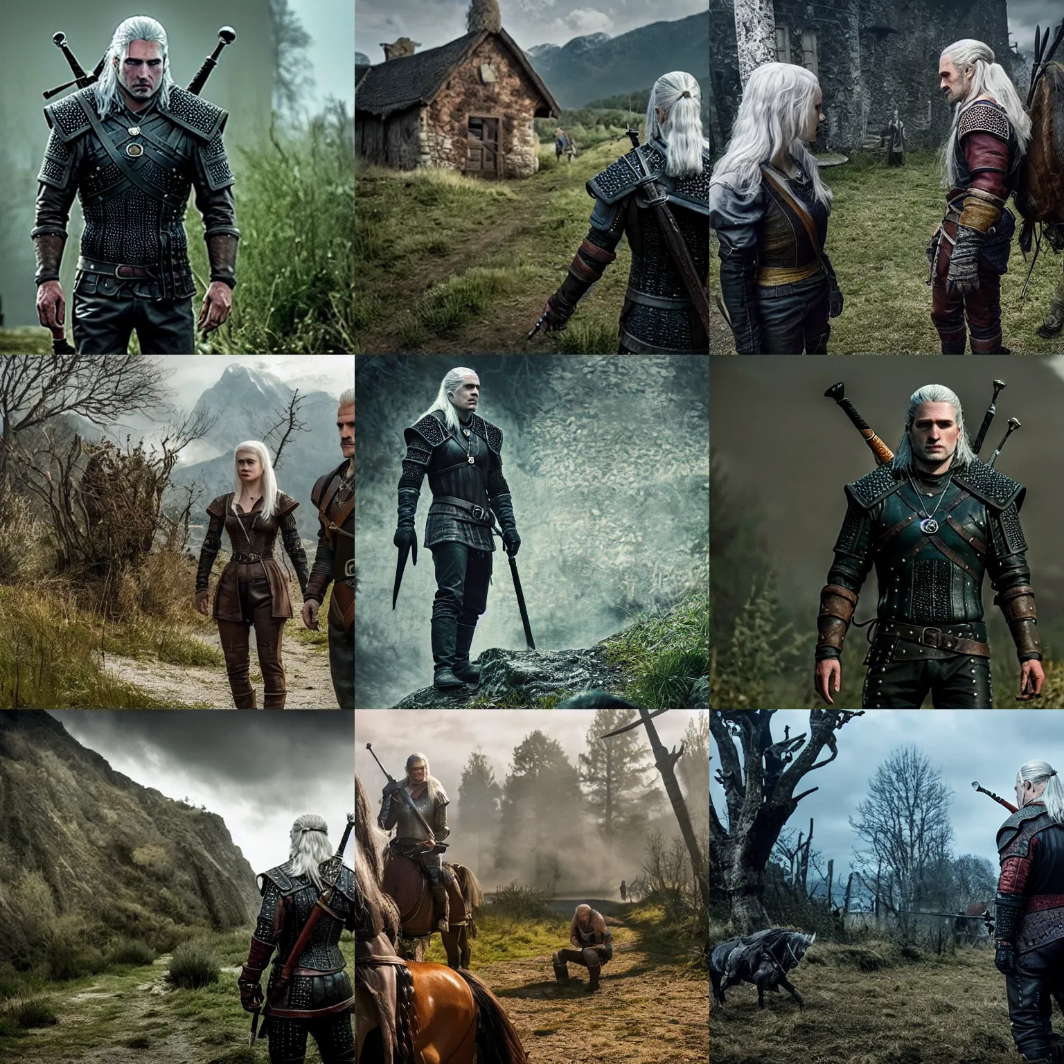 Prompt: a scene from the witcher ( tv show )