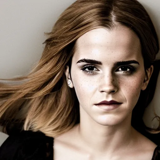 Image similar to Portrait photography of Emma Watson cyborg