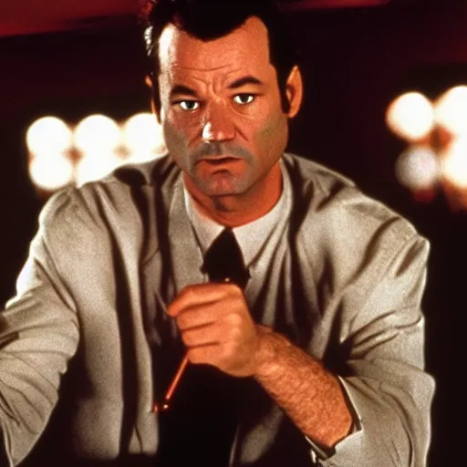 Image similar to bill murray in pulp fiction, movie still, promotional shot