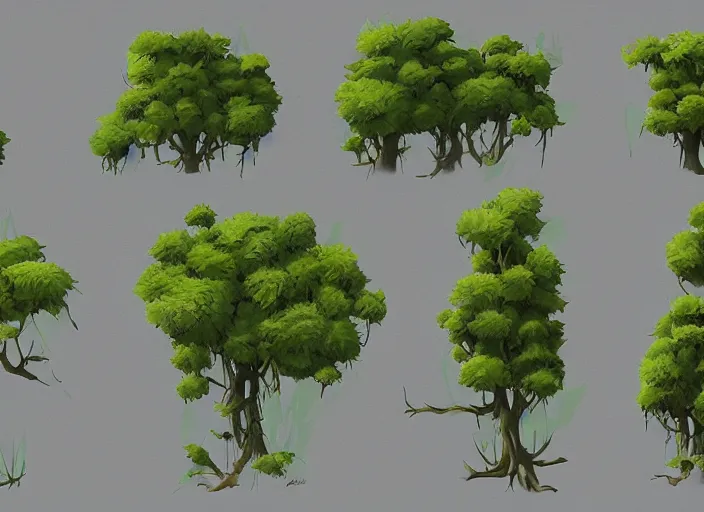 Image similar to lush bushes concept art, detailed diagrams, aesthetic, artstation