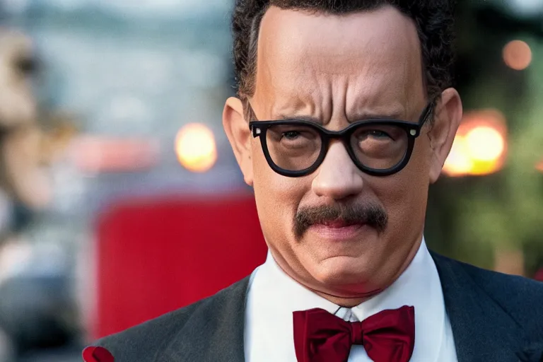 Image similar to Tom Hanks cosplaying as Borat, 8k resolution