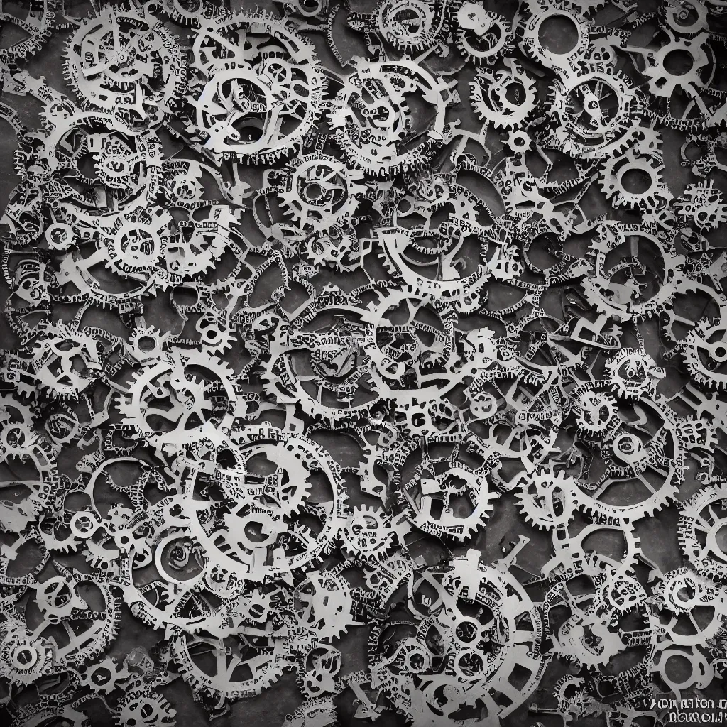 Prompt: dream a man made of gears