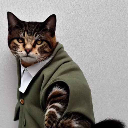 Image similar to cat wearing a coat suit