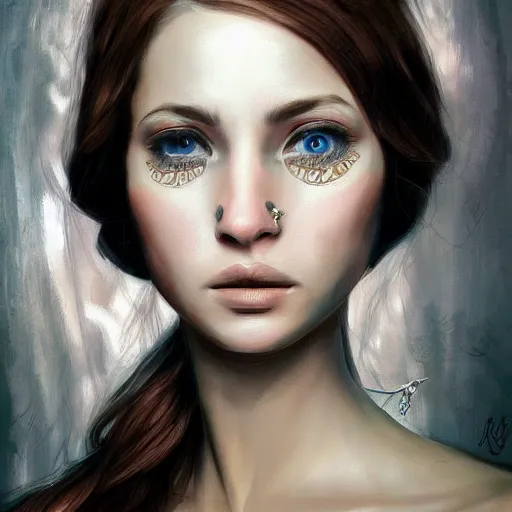 Image similar to portrait painting of a princess, ultra realistic, concept art, intricate details, eerie highly detailed