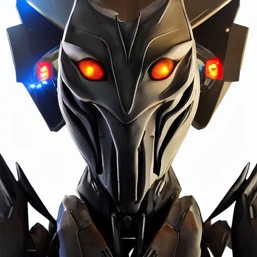 Prompt: stunning bust of a beautiful majestic anthropomorphic humanoid robot mecha female dragon, with smooth and streamlined armor, standing and posing elegantly, well detailed dragon head with epic LED eyes and a warm maw, sharp and dangerous sleek design, two arms, two legs, long tail, beautiful digital art, artstation, DeviantArt, FurAffinity, professional, depth of field, close-up, hd, octane render, sunset lighting