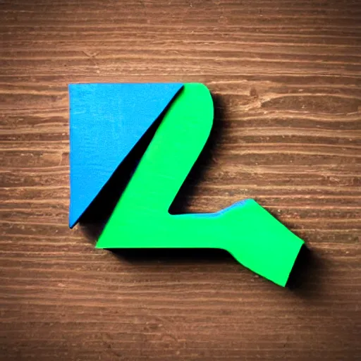 Image similar to a blue letter n and a green letter r