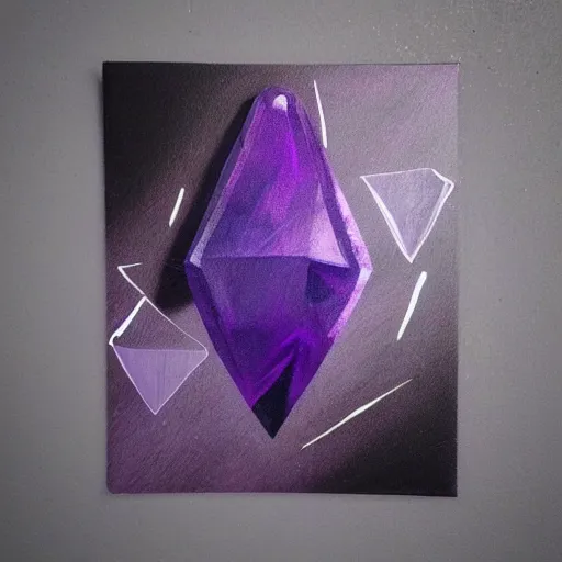 Image similar to Floating dark-purple crystal shard 🎨🖌️