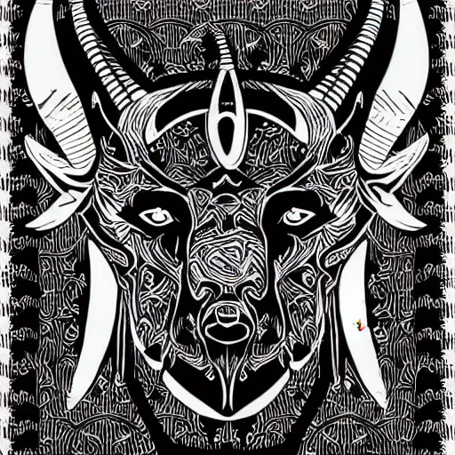 Image similar to satanic goat vector illustration, graphic tees