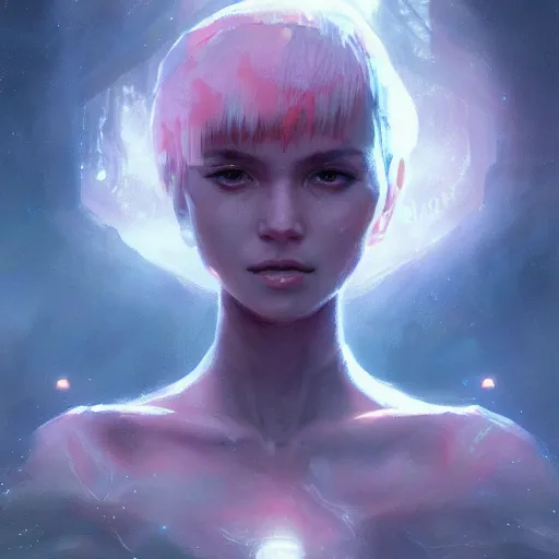 Image similar to alien princess, detailed portrait, intricate complexity, by greg rutkowski, artgerm, ross tran, conrad roset, takato yomamoto, ilya kuvshinov. 4 k, beautiful, cinematic dramatic atmosphere