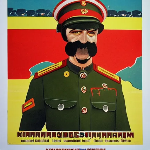 Prompt: a detailed and complex soviet propaganda poster depicting a dromaius in military uniform. painting by dmitri moor