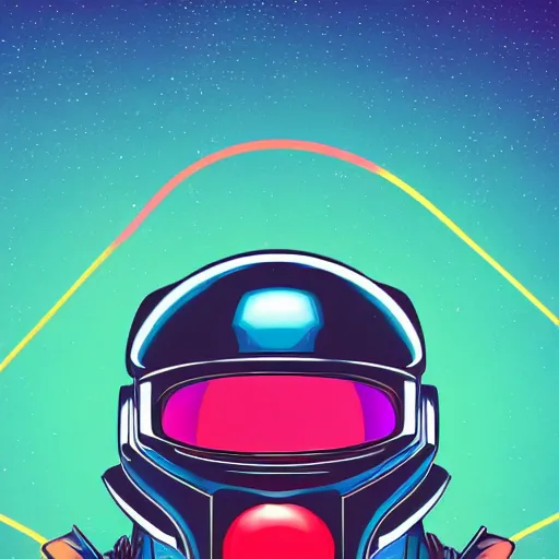 Image similar to shovel knight as daft punk, Aaron Campbell behance, synthwave background,4k, colorful, digital art