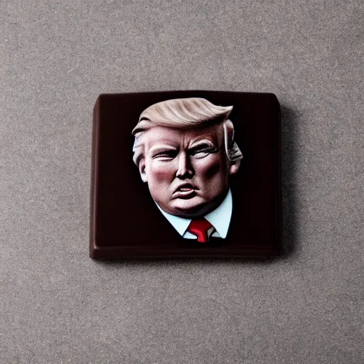 Image similar to dark chocolate trump relief portrait