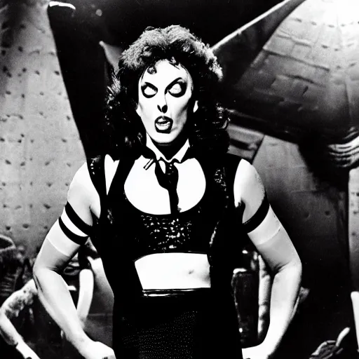 Image similar to tim curry in rocky horror picture show