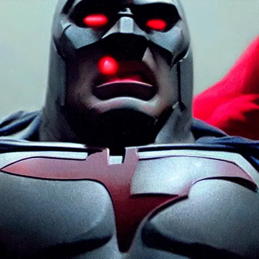 Image similar to a movie still of Darkseid choking Batman in Zack Snyder's Justice League, 4k, 8k, cinematic