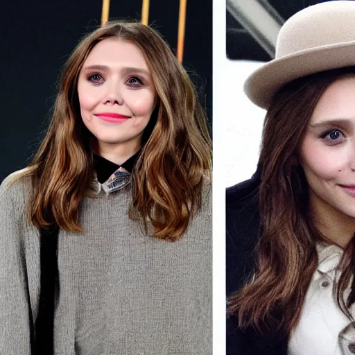 Image similar to elizabeth olsen mixed with gal godot