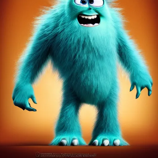 Prompt: an adorable monster, fluffy and full of hair from pixar's new movie monsters inc. 3, photorealistic digital art, award winning, 4 k highly detailed